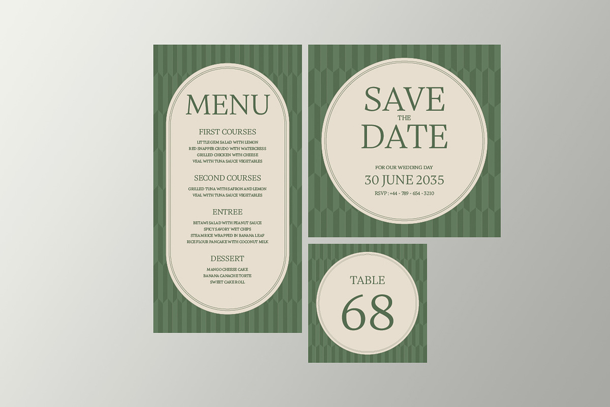 Soft Modern Wedding Suite, a Card Template by Neermana (Photo 4 of 4)