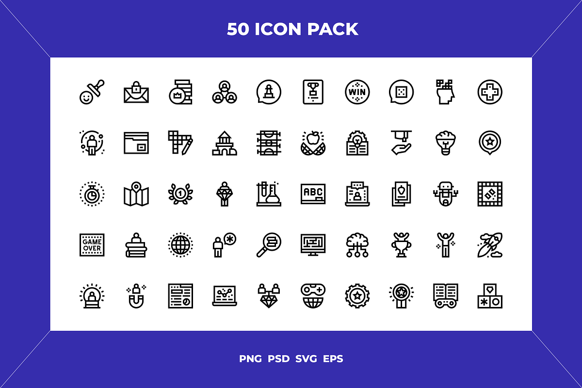 Gamification icons, an Outline Icon by Wencory (Photo 1 of 2)