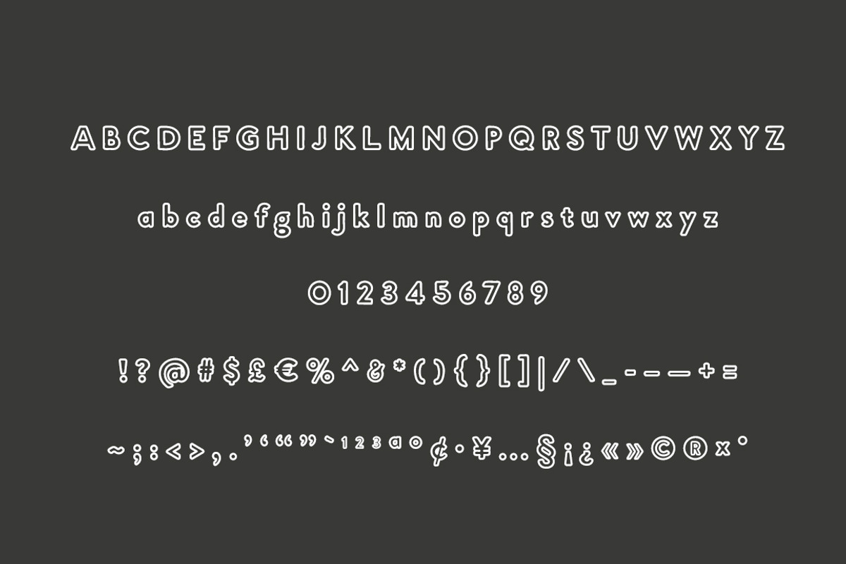 Outlined: A Hand-Lettered Font, a Sans Serif Font by Britt Fabello (Photo 5 of 6)