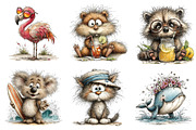 Whimsical Summer Animals Clipart, an Illustration by Dream Creation (Thumbnail 2 of 8)