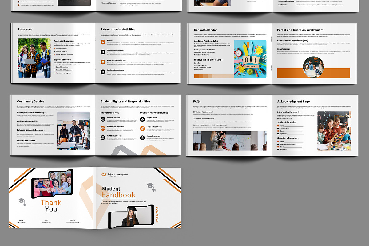 Student Handbook Design Layout, a Brochure Template by MightyDesign (Photo 3 of 6)