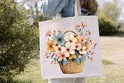 Watercolor Spring Flowers Basket PNG, an Illustration by Canvas Craft (Thumbnail 6 of 7)