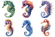 Magical Seahorse Ocean Art Bundle, an Illustration by Pixels.Craft (Thumbnail 6 of 7)