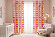 Pink & Orange Retro Scandi Geometric, a Pattern Graphic by Pattern Whimsy (Thumbnail 6 of 8)