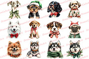 Quirky Christmas Dogs Clipart, an Illustration by DreamCafeArt (Thumbnail 2 of 6)