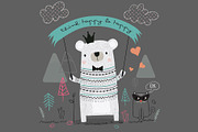 Cute baby bear vector.Teddy bear art, an Animal Illustration by StudioLondon (Thumbnail 2 of 3)