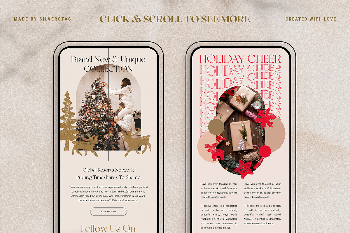Christmas Newsletter Templates Pack, an Email Template by SilverStag Type Foundry (Photo 15 of 17)