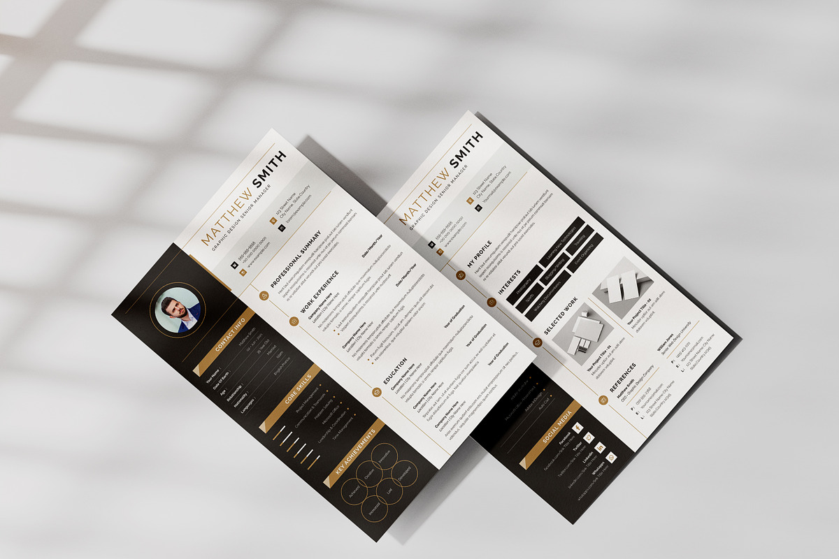 Modern Executive Resume Template, a Resume Template by Cleffon_Graphic_Studio (Photo 2 of 6)