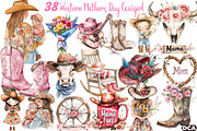 Western Mothers Day Cowgirl Clipart, an Illustration by DreamCafeArt (Thumbnail 1 of 7)