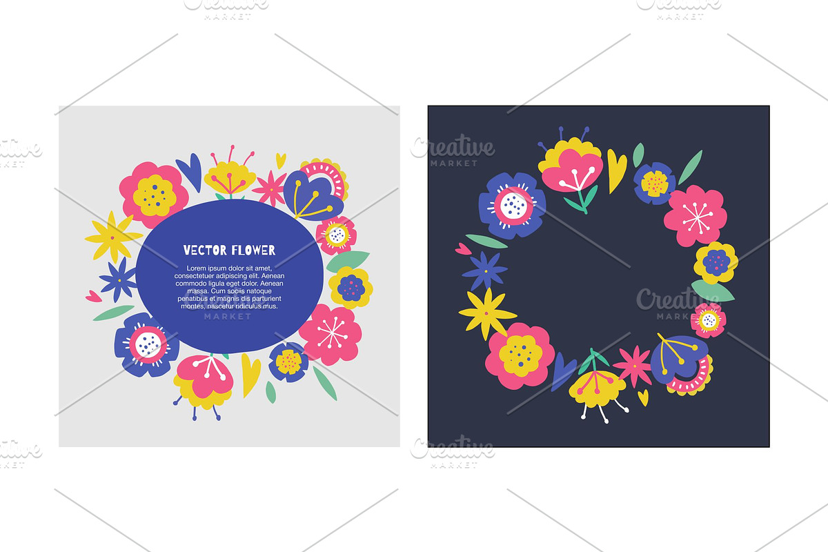 Vector Cute Flower Collection, a Decorative Illustration by Kattarina Po (Photo 4 of 6)