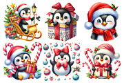 Winter Penguin Christmas Penguin, an Illustration by Pixels.Craft (Thumbnail 2 of 7)