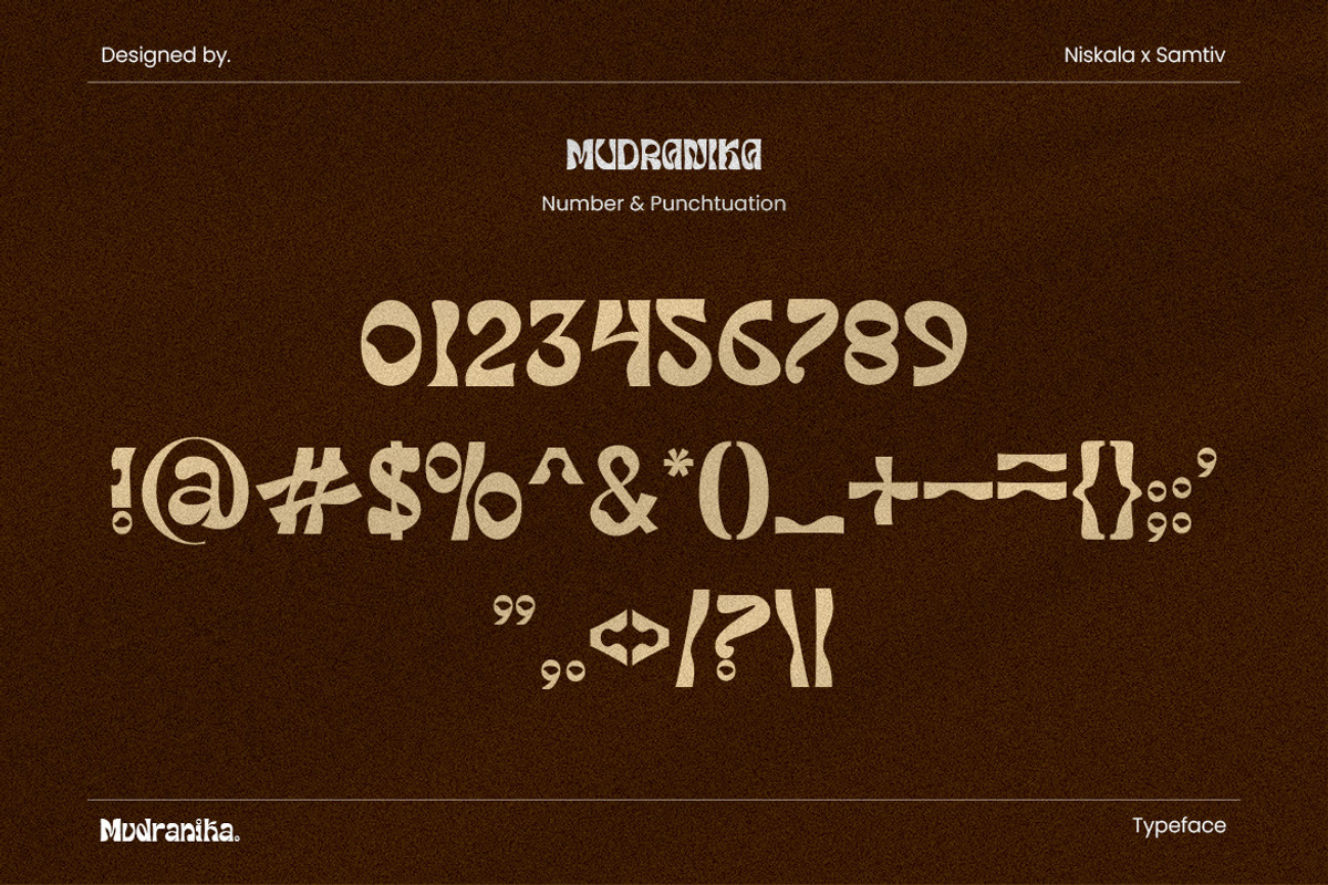 Mudranika - A Display Typeface, a Sans Serif Font by Samtiv Studio (Photo 7 of 7)