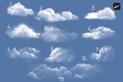 Seamless Cloud Brushes for Procreate, a Brush Add-On by Toonizer (Thumbnail 2 of 4)