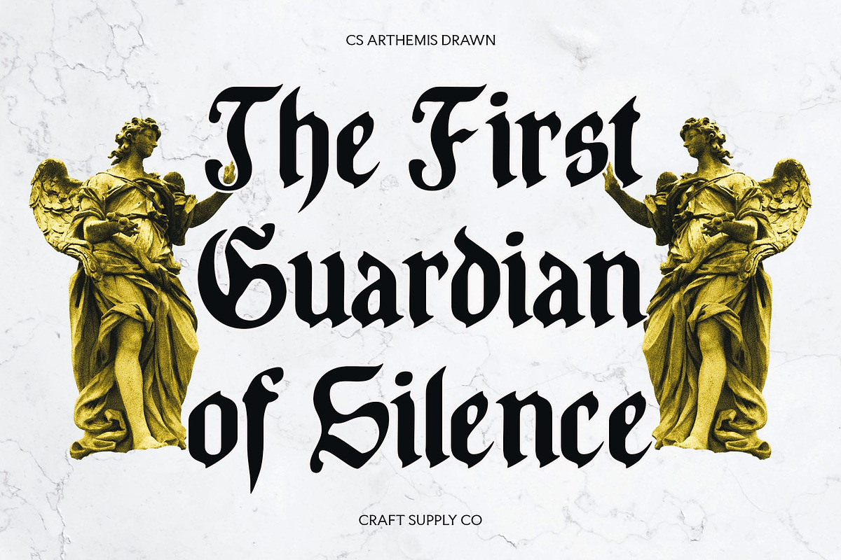 CS Arthemis Drawn, a Blackletter Font by Craft Supply Co. (Photo 3 of 8)