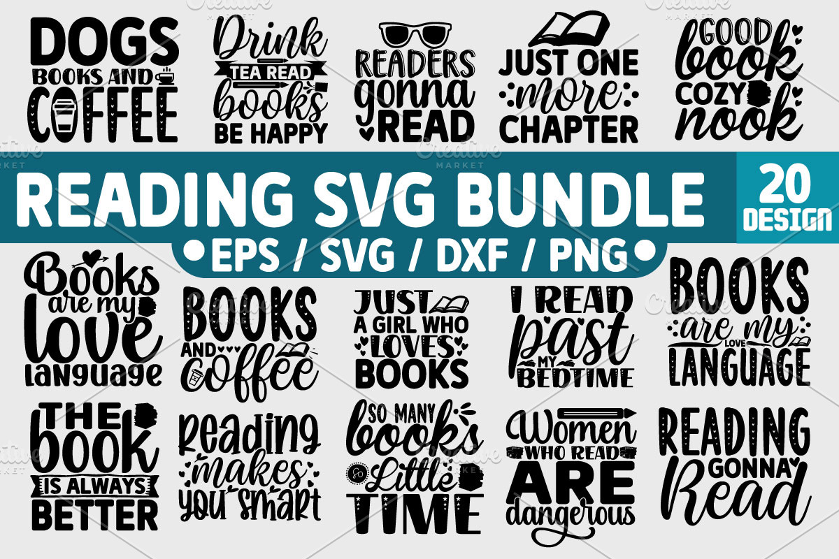 Reading SVG Bundle, a Graphic by akazaddesign
