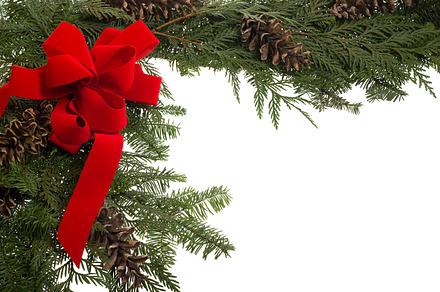 Decorative border with red ribbon preview 6