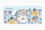 Photography line art banner, a Person Illustration by Good Studio (Thumbnail 3 of 4)