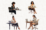 Business Woman with Laptop PNG, a Person Illustration by Mash Mash Stickers (Thumbnail 7 of 9)