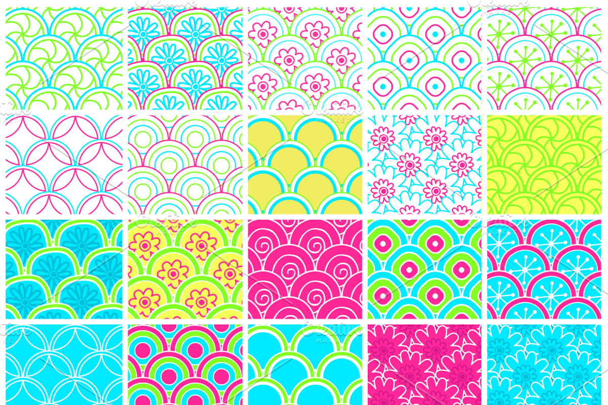 seamless vector patterns, a Pattern Graphic by DeepDesign (Photo 2 of 3)