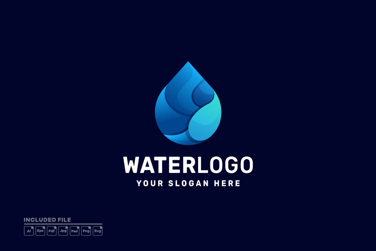 Water Gradient Colorful Vector Logo, a Branding & Logo Template by yuanesei