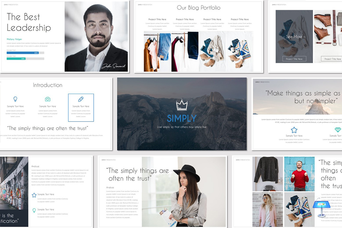 Simply - Keynote Template, a Presentation Template by inspirasign