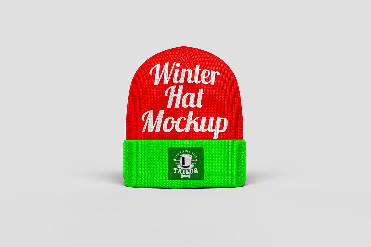 Winter Hat Mockup - 8 views, a Hat Mockup by Illusiongraphic (Photo 2 of 19)