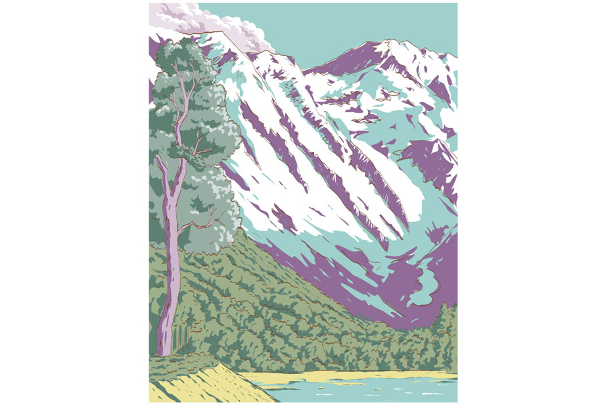 Chubu-Sangaku National Park Ukiyo-e, an Illustration by patrimonio
