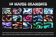 15 Grainy Wave Gradient Backgrounds, a Background Graphic by Kojaif (Thumbnail 2 of 5)