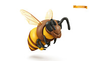 Honey, bees, beehive on tree branch, an Animal Illustration by Allevinatis Studio (Thumbnail 2 of 5)