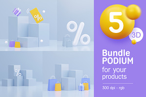 Bundle 10 Abstract Podiums