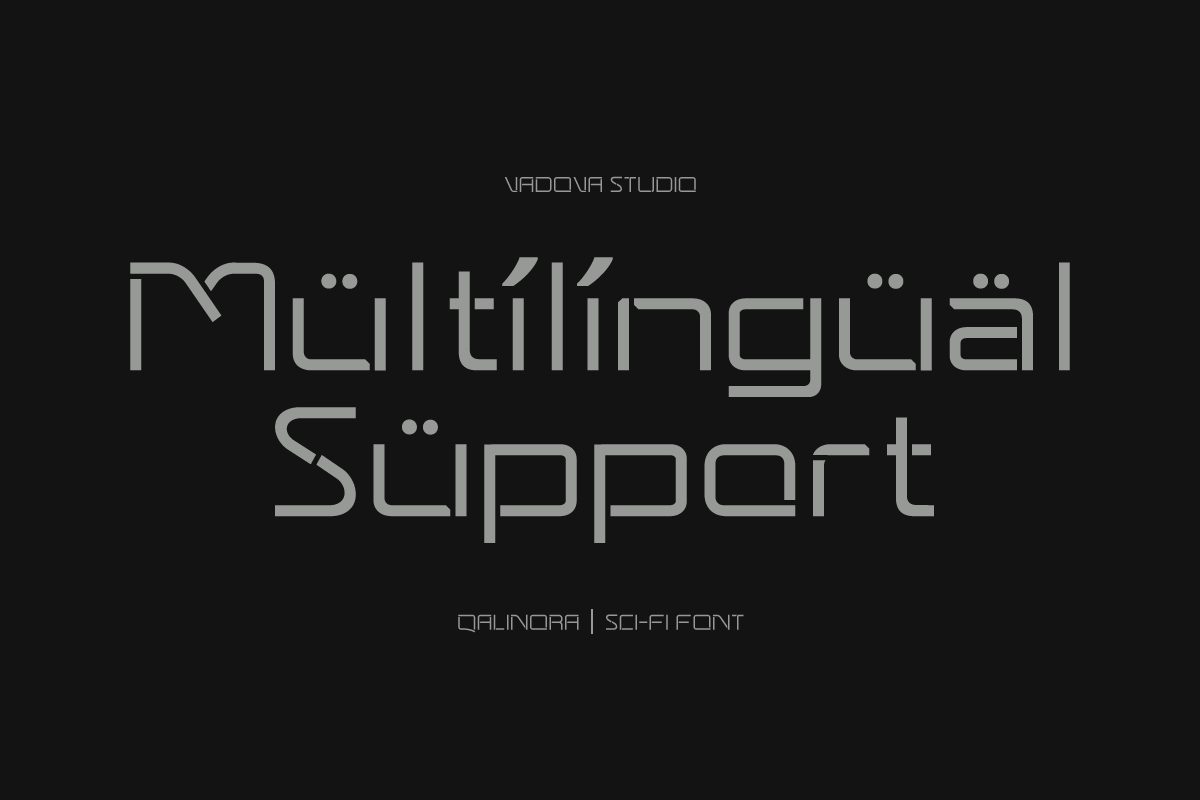 Qalinora Futuristic Sci-Fi Display, a Sans Serif Font by Vadovastd (Photo 3 of 8)