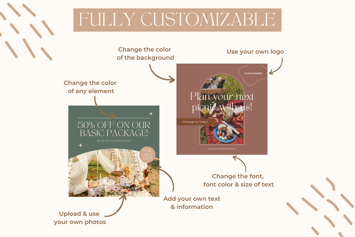 Instagram Templates - Luxury Picnics, a Social Media Template by Parrot Designs (Photo 3 of 8)