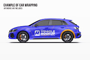 Performance Sportback Hatchback Set, an Advertising Mockup by Halal Graphic Studio (Thumbnail 7 of 12)