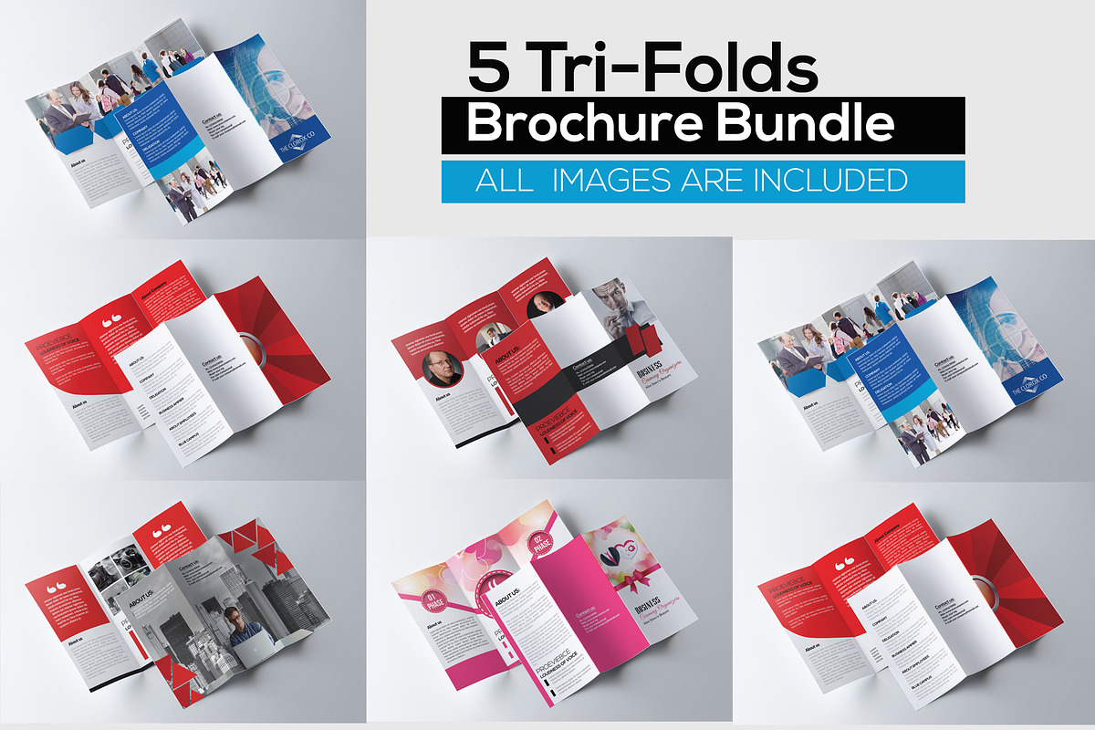 5 Corporate Tri Fold Bundle, a Brochure Template by Business Flyers (Photo 1 of 6)