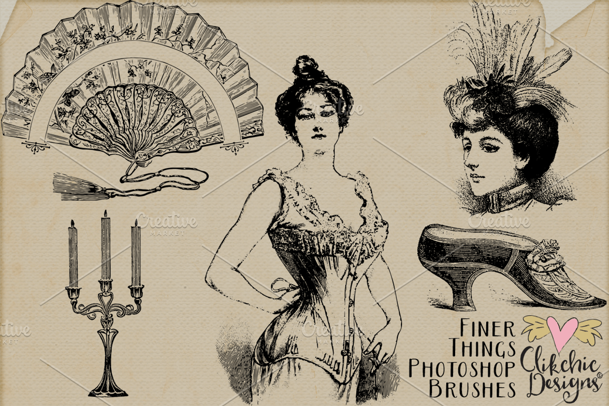 Finer Things Vintage Brushes, a Brush Add-On by Clikchic Designs (Photo 3 of 4)