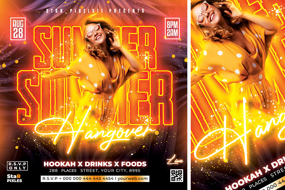Summer Party Flyer Template, a Flyer Template by FlyerPixles(SP11) (Photo 3 of 3)