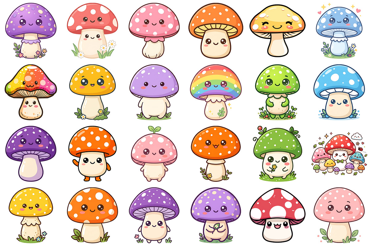 Cute Mushroom Png, an Object Illustration by Forhadx5 (Photo 4 of 11)