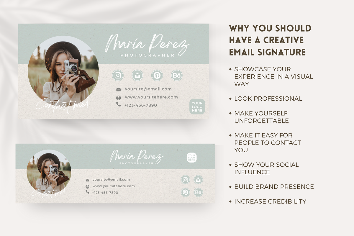 Photographer Email Signature Canva, an Email Template by Golden Horizons Studio (Photo 6 of 10)