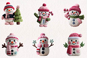 Knitted Snowman Png Crochet Snowman, a Seasonal Illustration by CreationArt (Thumbnail 2 of 7)