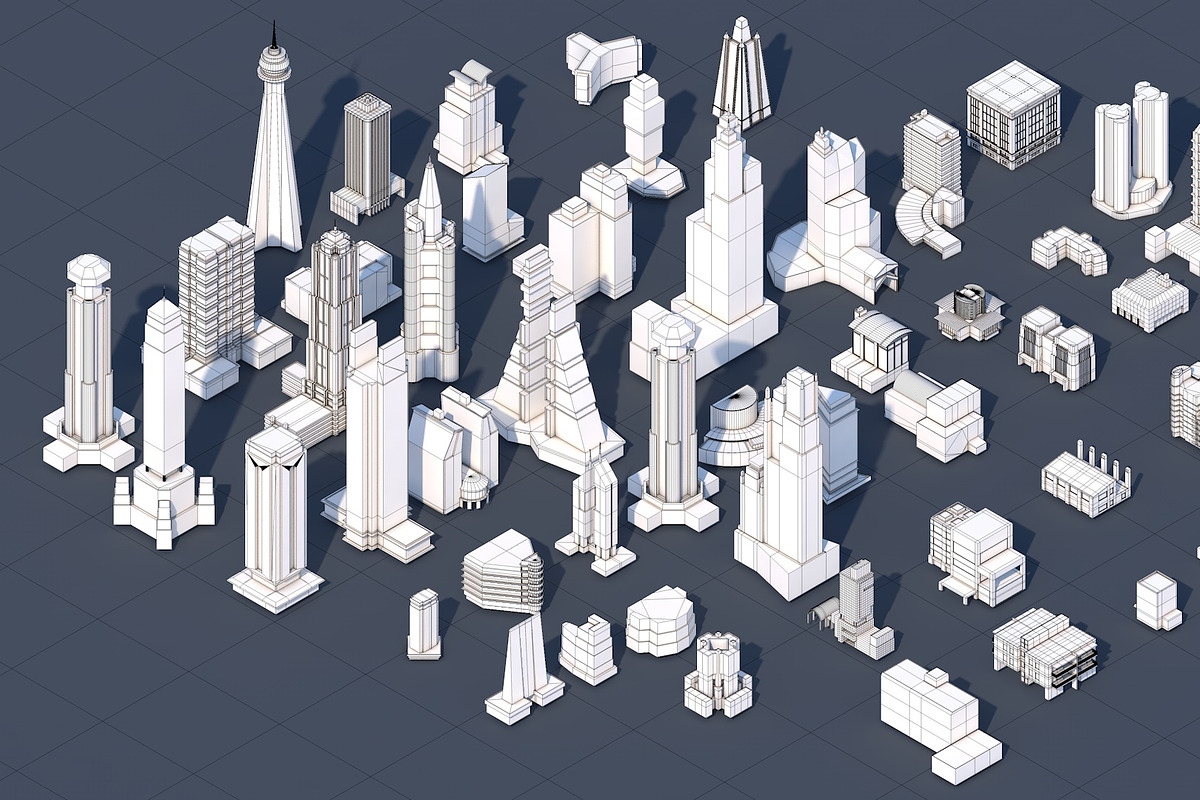 Low Poly City Buildings, an Architecture 3D Model by multimedia4ds (Photo 4 of 5)