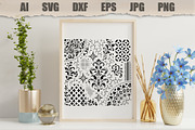 Stencil Ornamental Damask Motif, an Object Illustration by MARYCRAFTIRIA (Thumbnail 3 of 3)