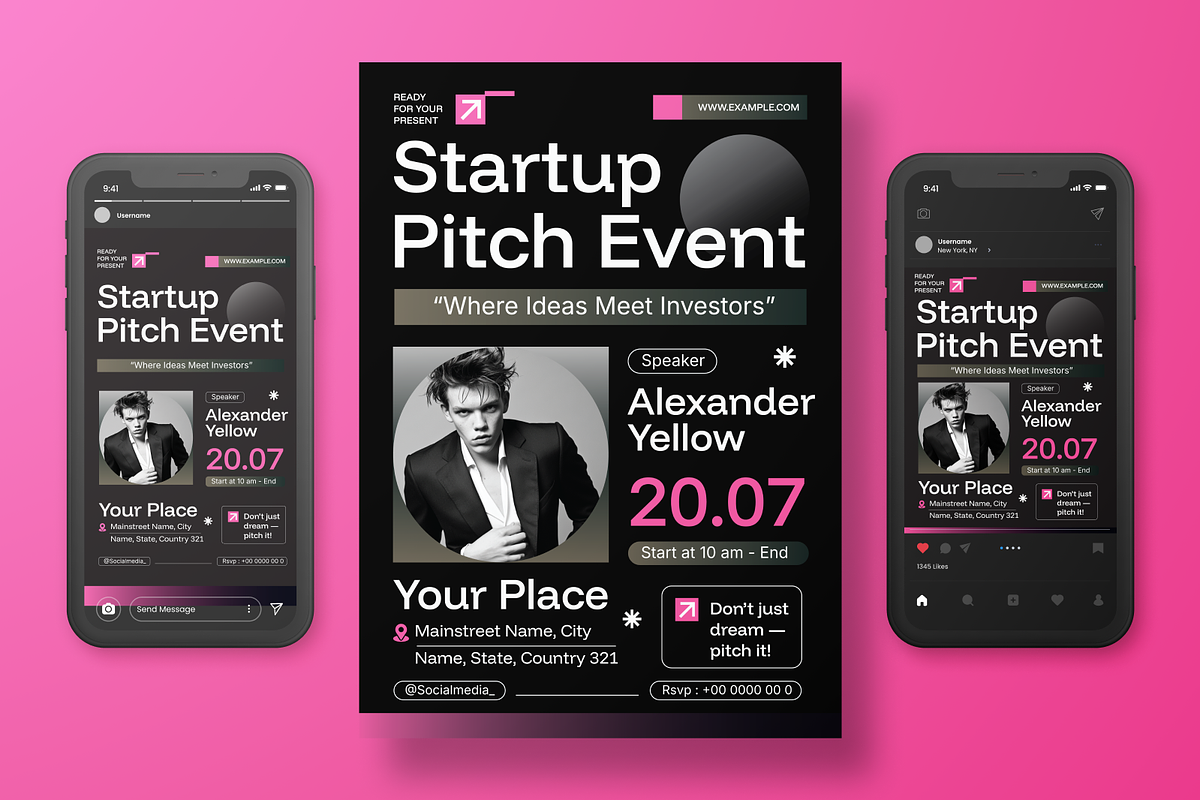 Startup Pitch Event Flyer Set, a Flyer Template by Annora Studio (Photo 2 of 6)