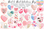 Watercolor Heart to Heart Valentine', an Illustration by Sublimation Artist (Thumbnail 1 of 6)