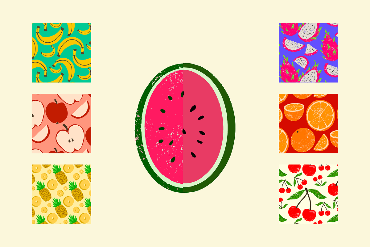 Hand-drawn Fruit Illustrations, a Texture Illustration by nyulpsd (Photo 3 of 6)