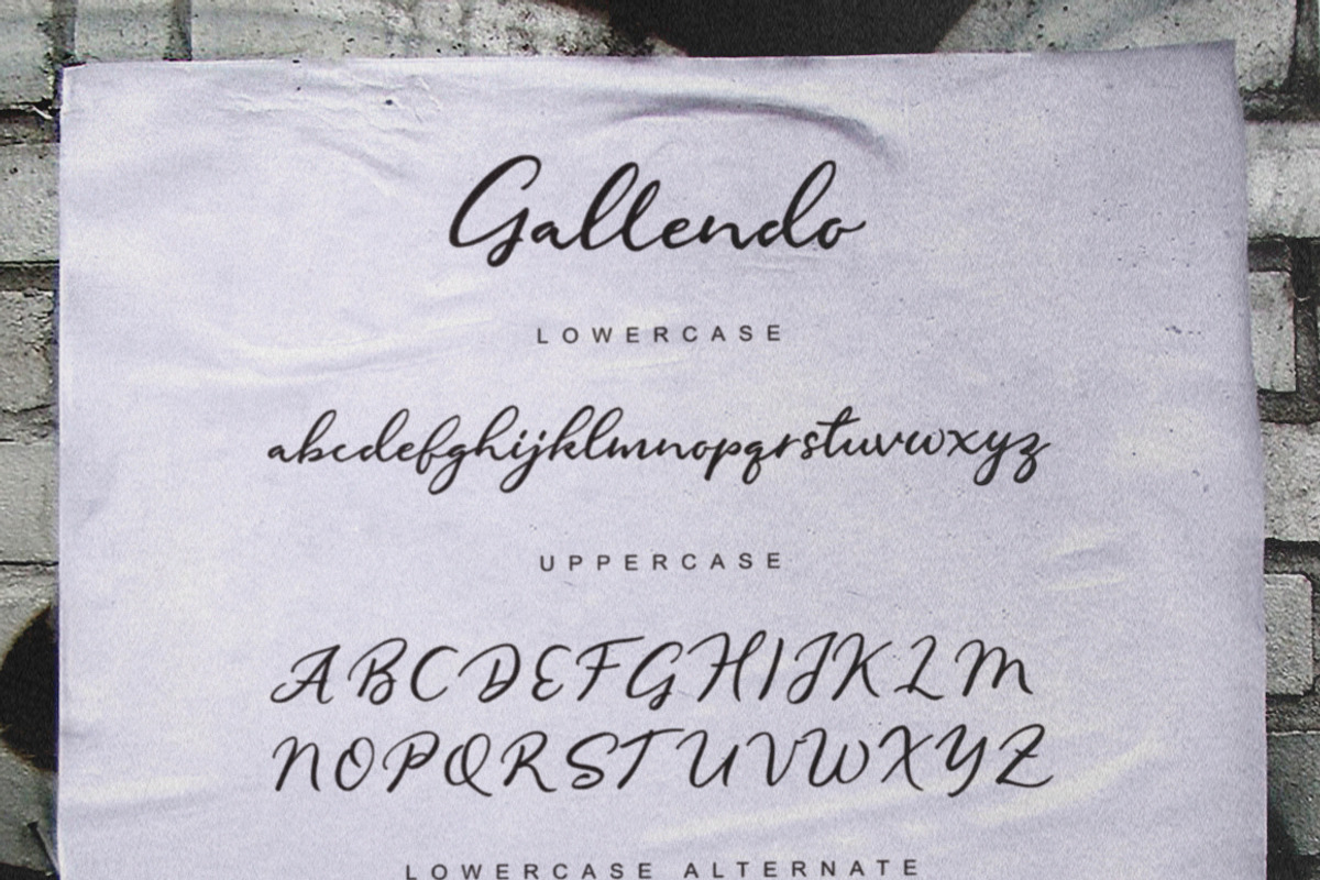 Gallendo, a Script Font by Sarten (Photo 11 of 11)
