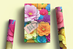 3D Flowers Digital Papers