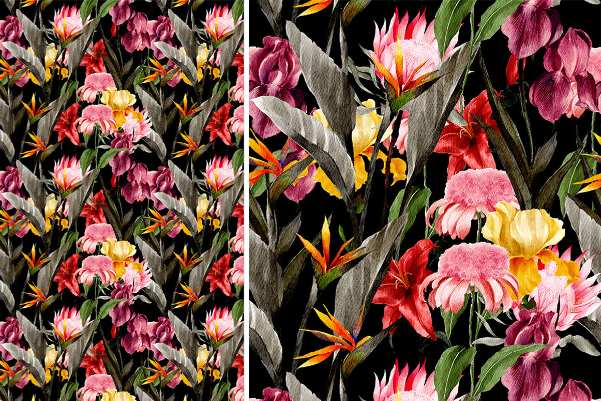 6 JPG+PSD /Flower Pattern, a Pattern Graphic by Theraphosath (Photo 2 of 7)