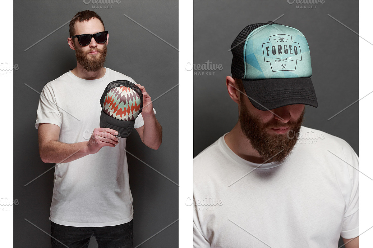 Baseball Hat Mock Up PACK 18, a Hat Mockup by Arfis (Photo 12 of 18)