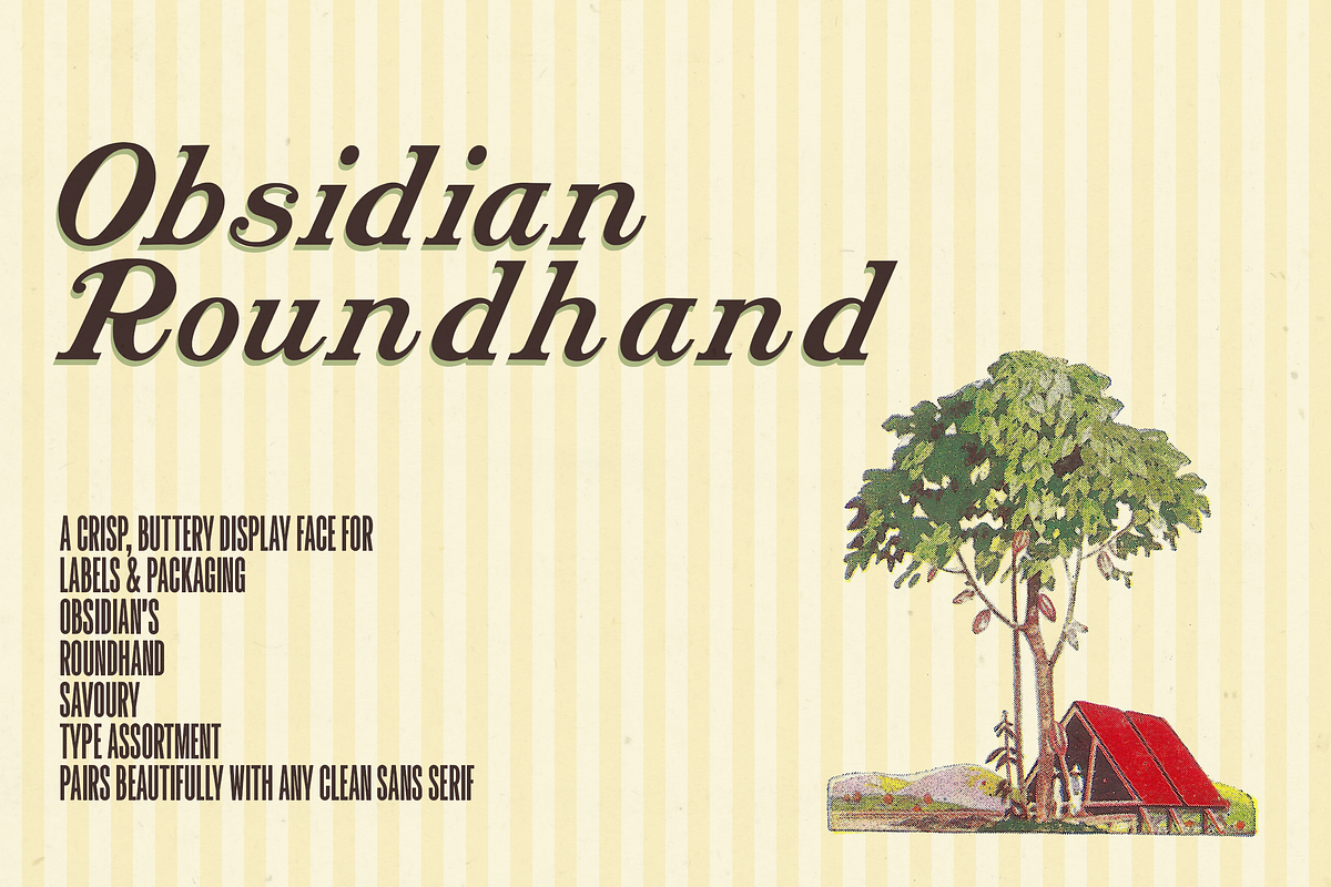 Obsidian Roundhand – Retro Serif, a Serif Font by Lilithcollageart (Photo 6 of 9)