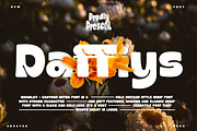 Daffiys - Cartoon Retro Font, a Sans Serif Font by Dhabee (Thumbnail 1 of 16)
